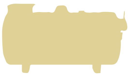Silhouette of a vintage car in gold.